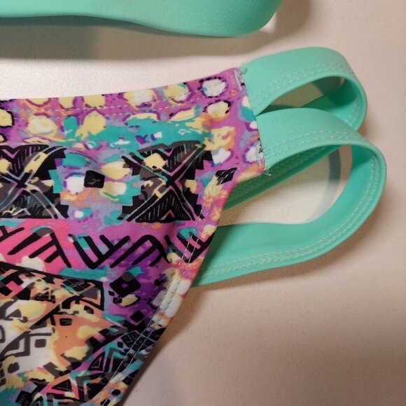 TiniBikini Womens XL Swimsuit Bikini set Beachy Coastal wire Push-up Bra strappy - Picture 14 of 15